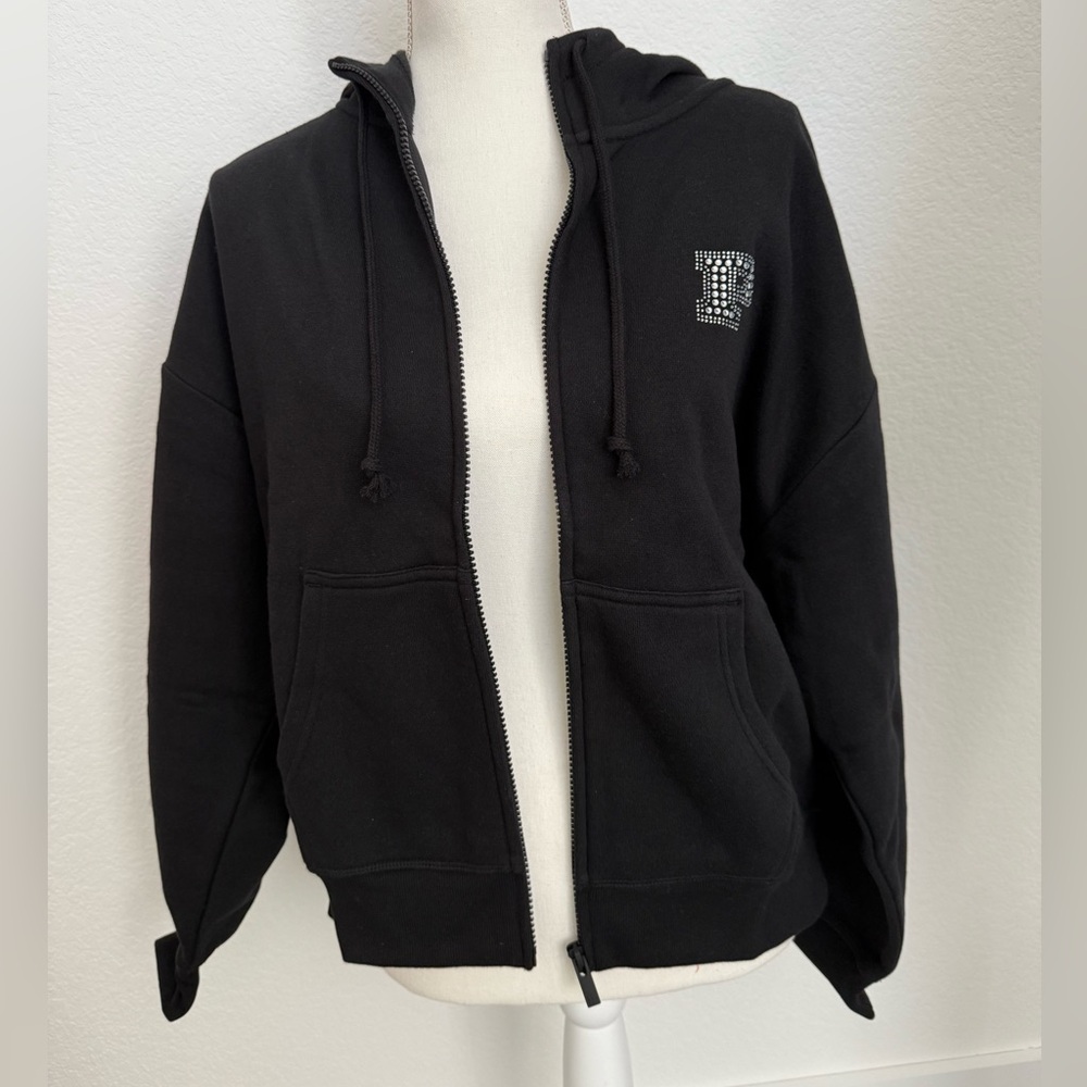 Victoria’s Secret PINK Ivy Fleece Campus bling Full-Zip Hoodie - Picture 6 of 7
